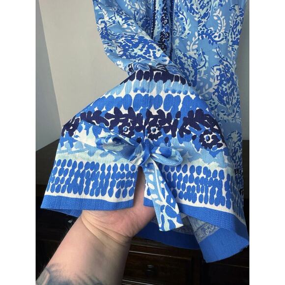 Lilly Pulitzer Mila Shift Dress Blue Sea Turtle - Size 14 NWOT - Picture 5 of 9